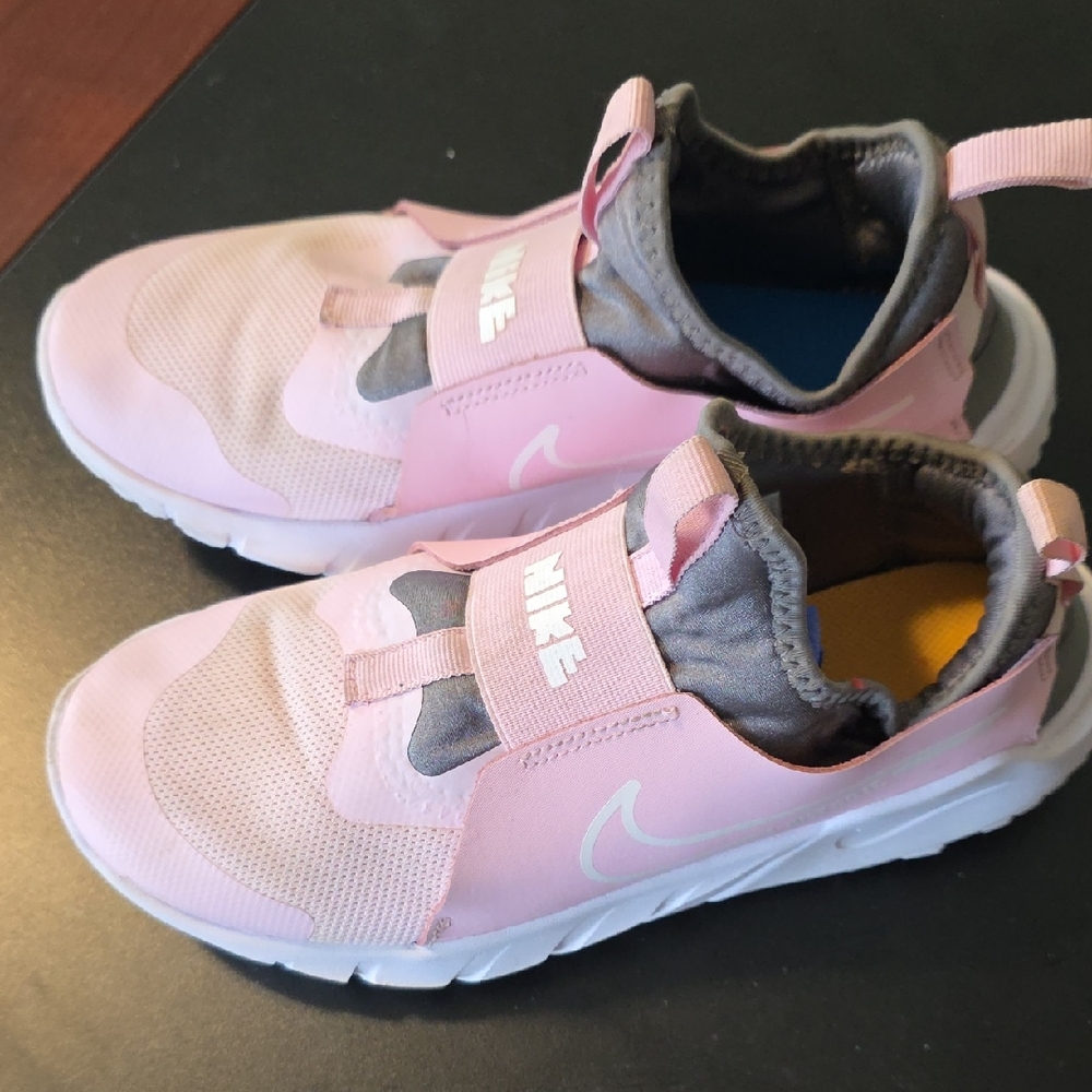 Nike Kids Pink and Gray Slip-On Sneakers